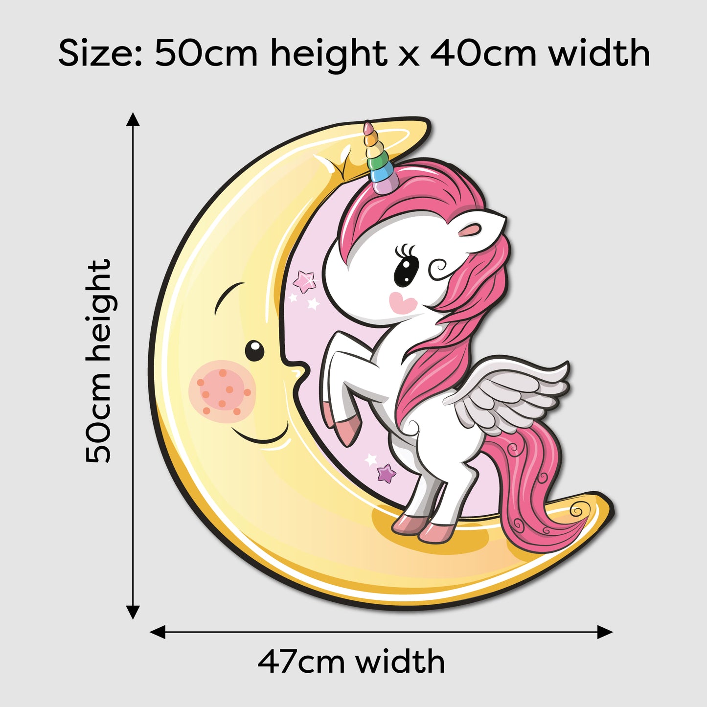 Unicorn and Moon LED Backlit Wallpop