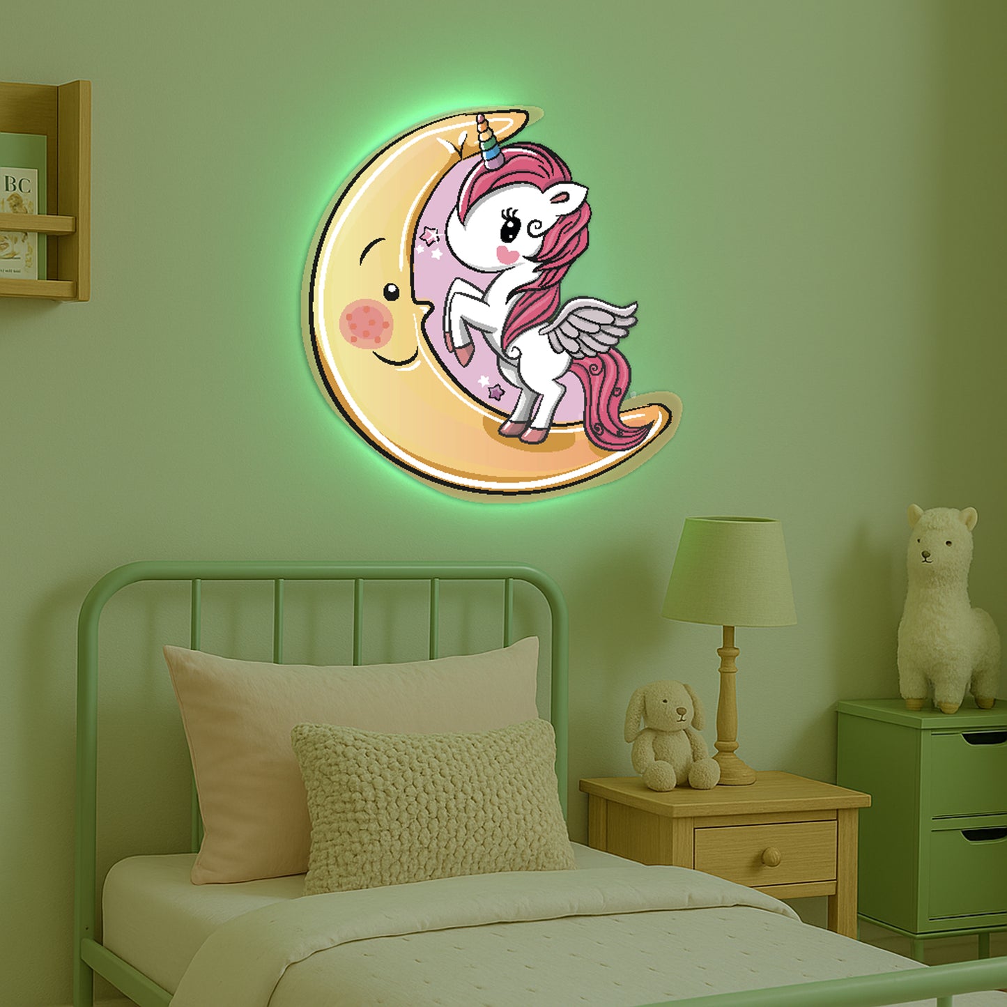 Unicorn and Moon LED Backlit WallLite