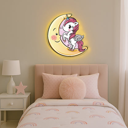 Unicorn and Moon LED Backlit WallLite