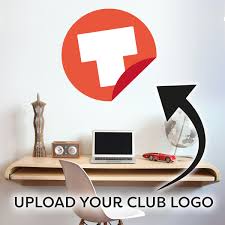 Custom Printed Club Badge Logo Wall Sticker - Personalised Football/Sports Decal