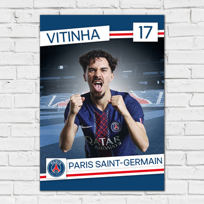 Paris Saint-Germain F.C. Print - Vitinha 25-26 PSG Player