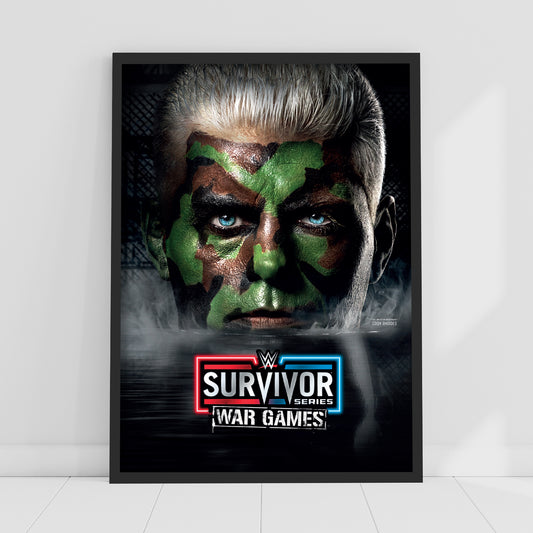 WWE Print - Cody Rhodes Survivor War Games Poster Wrestling Wall Art
