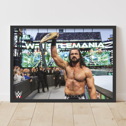 WWE Print - Drew McIntyre WrestleMania Win Poster Wrestling Wall Art