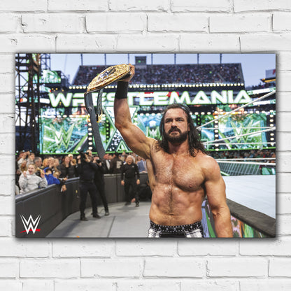 WWE Print - Drew McIntyre WrestleMania Win Poster Wrestling Wall Art