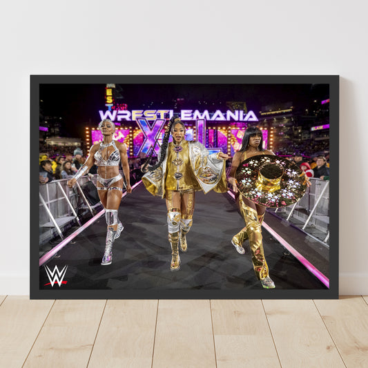 WWE Print - Jade Cargill Bianca Belair And Naomi WrestleMania Entrance Poster Wrestling Wall Art