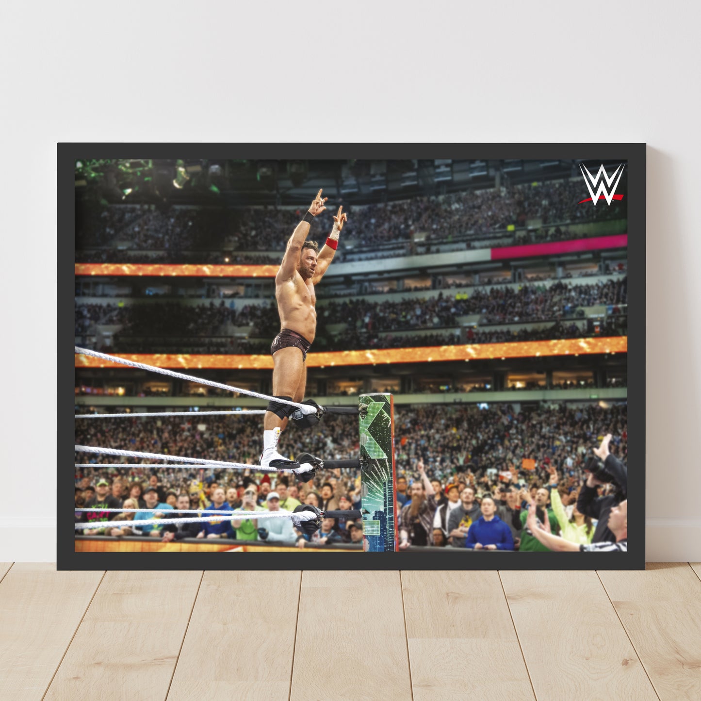 WWE Print - LA Knight on Ring Ropes WrestleMania Poster Wrestling Wall Art