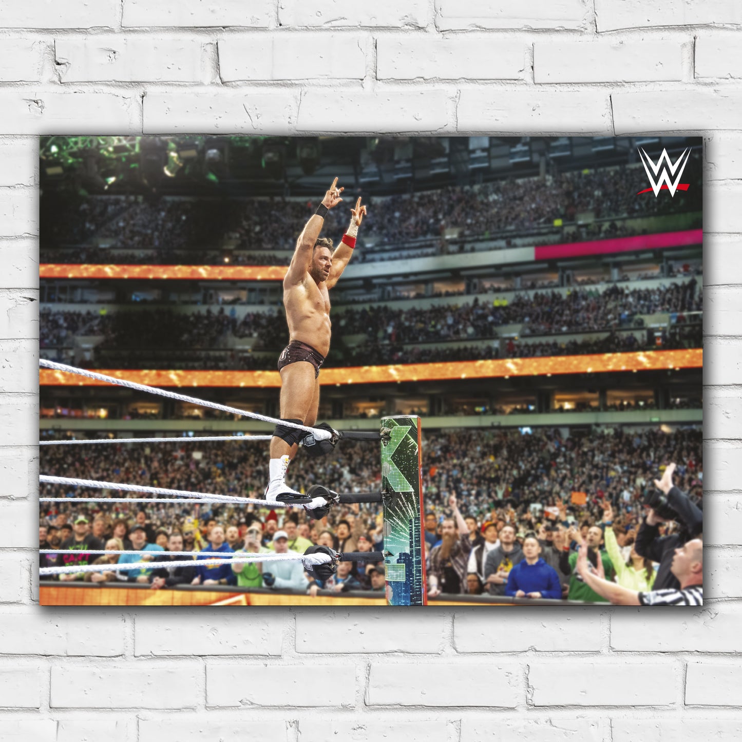 WWE Print - LA Knight on Ring Ropes WrestleMania Poster Wrestling Wall Art