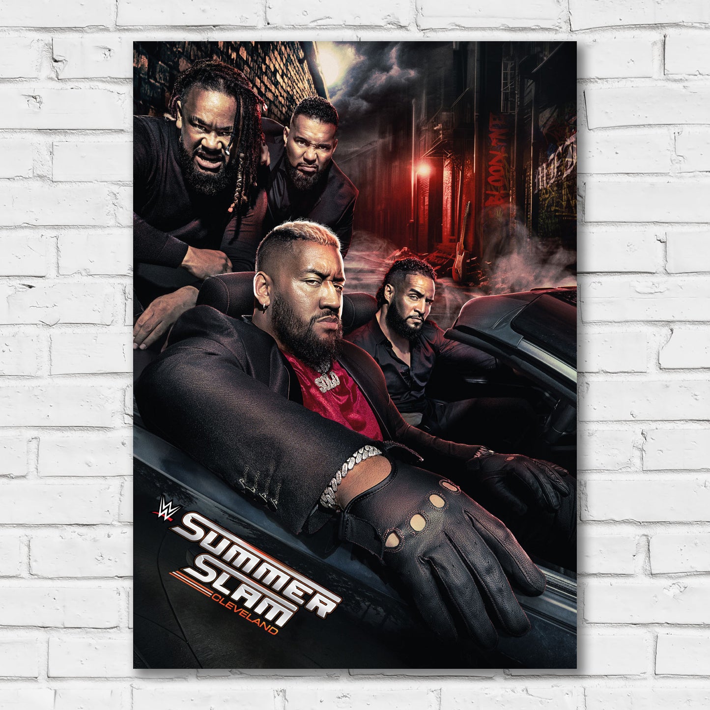 WWE Print - Summer Slam Cleveland Car Poster Wrestling Wall Art