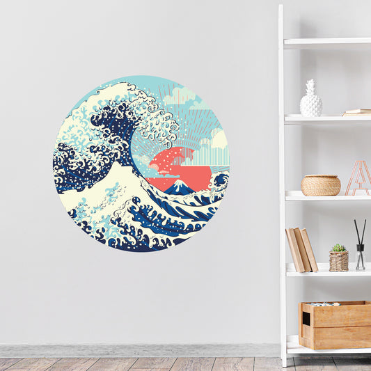 Dining Room Wall Sticker - Wave and Sun Decal Wall Art