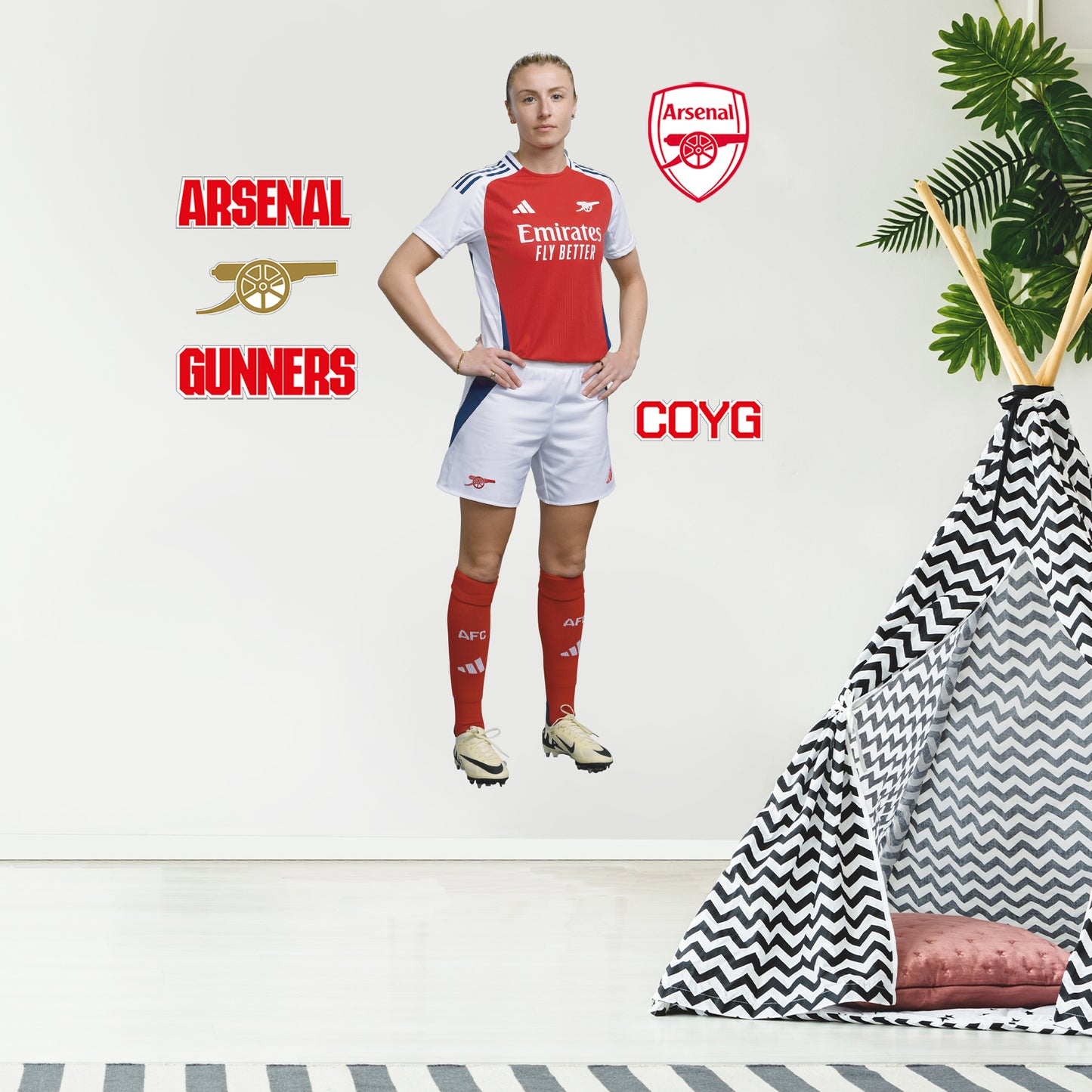 Arsenal FC - Leah Williamson 24/25 Player Wall Sticker + Gunners Decal Set
