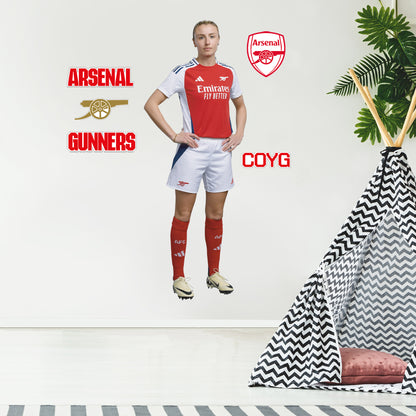 Arsenal FC - Leah Williamson 24/25 Player Wall Sticker + Gunners Decal Set