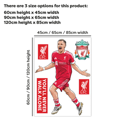 Liverpool FC Wall Sticker - Wirtz 25/26 Illustration Wall Decal