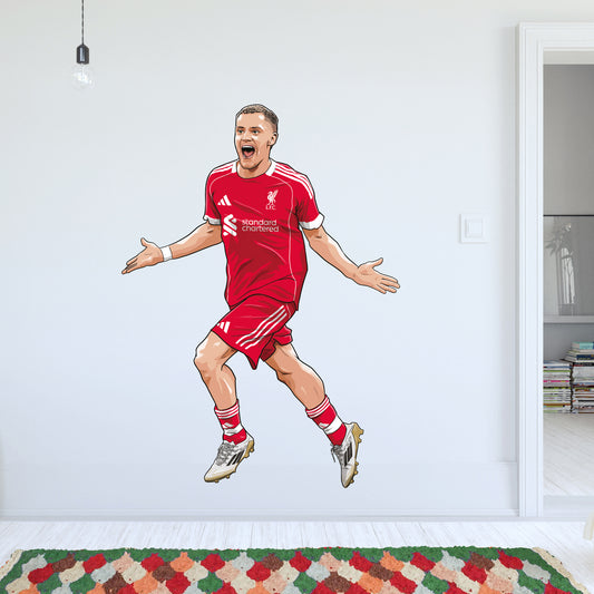 Liverpool FC Wall Sticker - Wirtz 25/26 Illustration Wall Decal