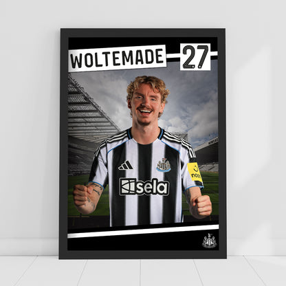 Newcastle United FC Print - Woltemade 25/26 Core Poster Football Wall Art