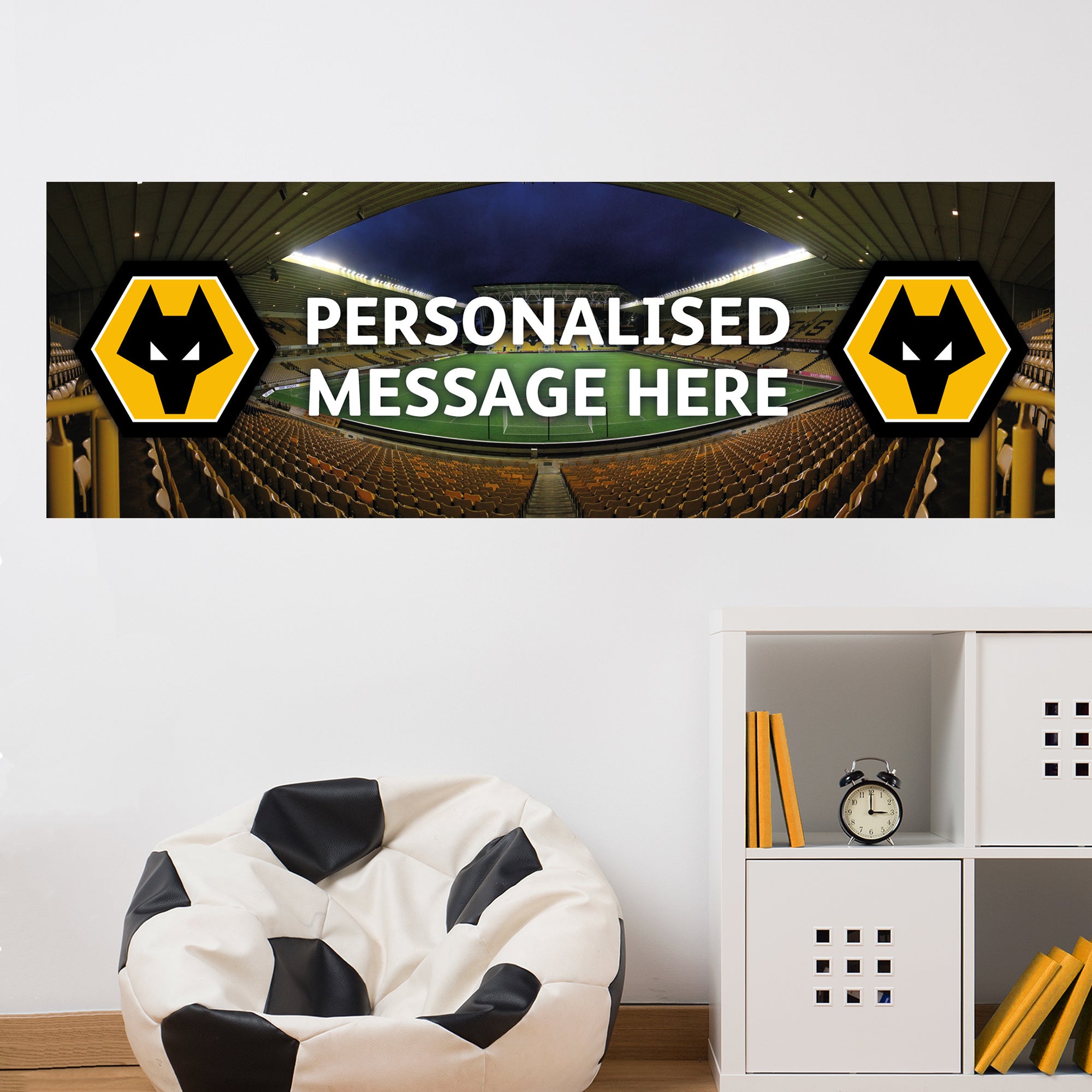 Wolves Birthday - Personalised Football Banner Wall Sticker – www ...