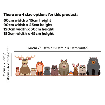 Woodland Wall Sticker - Group of Woodland Animals Decal Set Wall Art