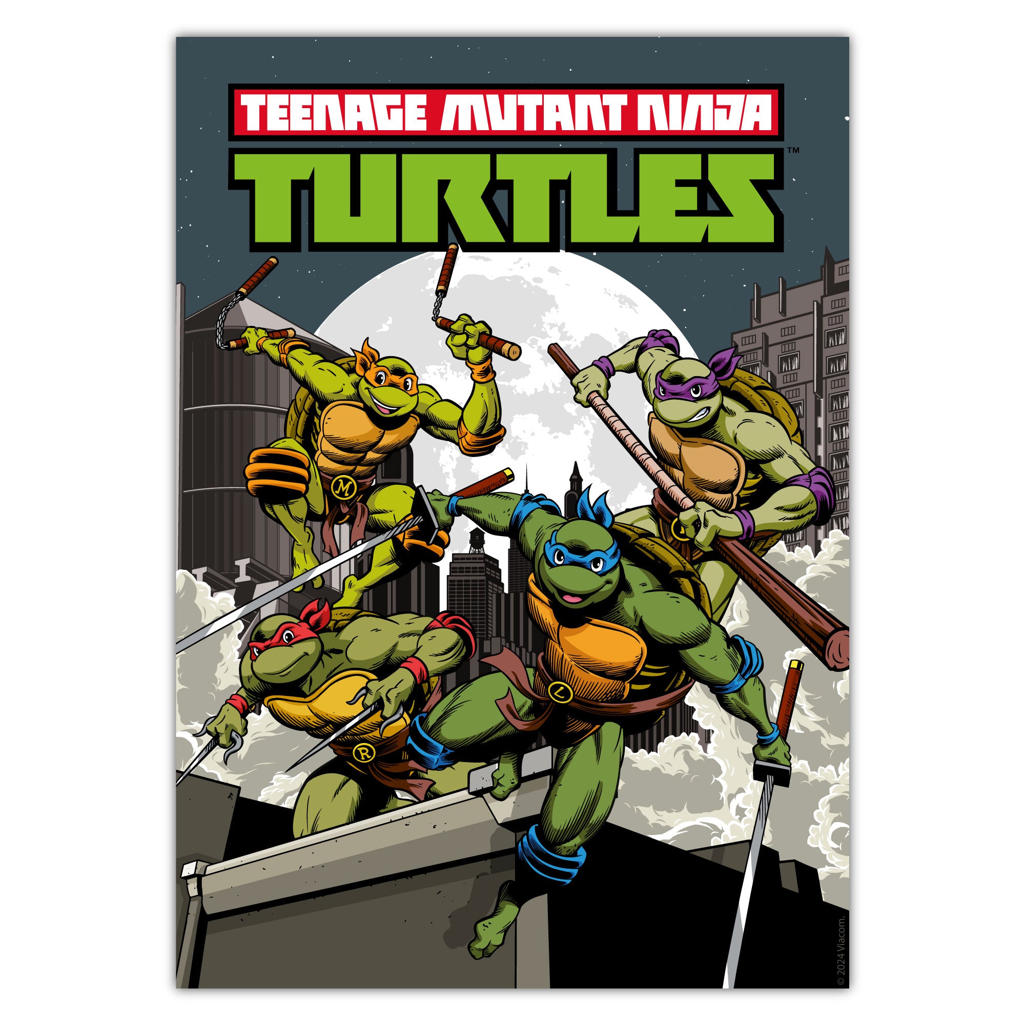 Moonlight Rooftop Teenage Mutant Ninja Turtles Print - Group Moonlight Rooftop Poster Wo ...