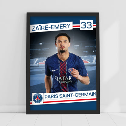 Paris Saint-Germain F.C. Print - Zaïre-Emery 25-26 PSG Player