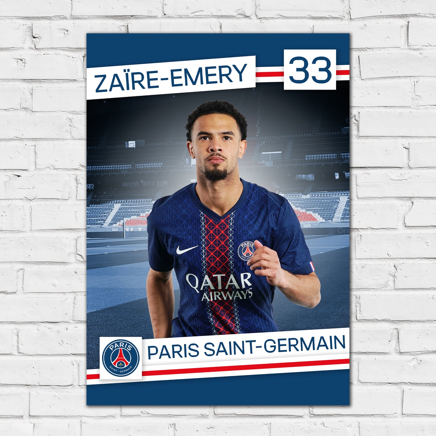 Paris Saint-Germain F.C. Print - Zaïre-Emery 25-26 PSG Player
