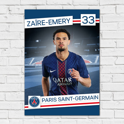 Paris Saint-Germain F.C. Print - Zaïre-Emery 25-26 PSG Player