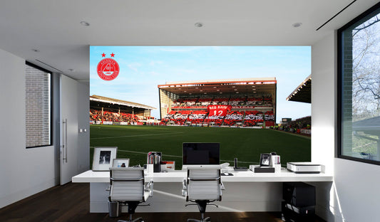Aberdeen FC - Pittodrie Stadium Stand with Mural Full Wall Mural
