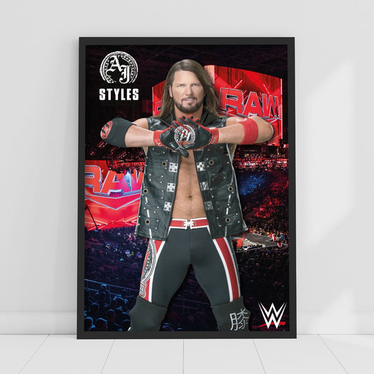 WWE Print - AJ Styles Crowd Poster