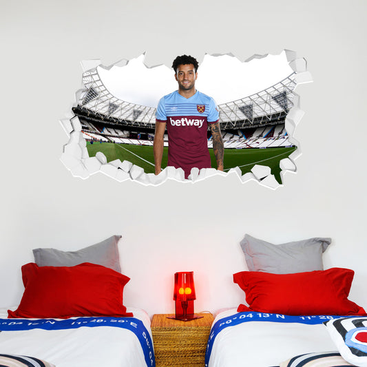 West Ham United Felipe Anderson Smashed Wall Sticker