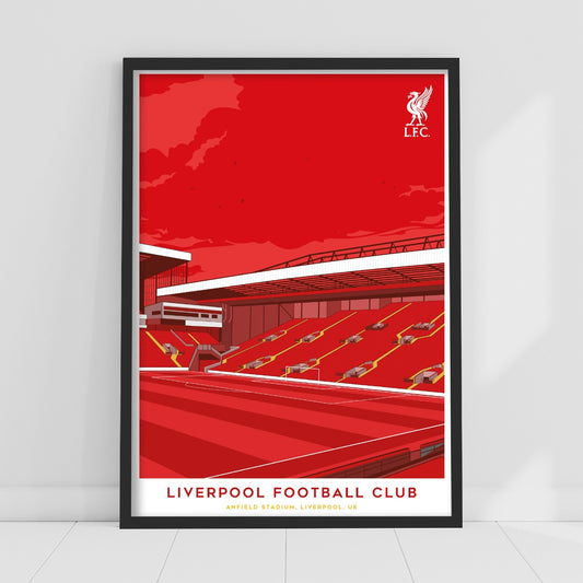 Liverpool FC Print - Anfield Illustration Red Stands Poster