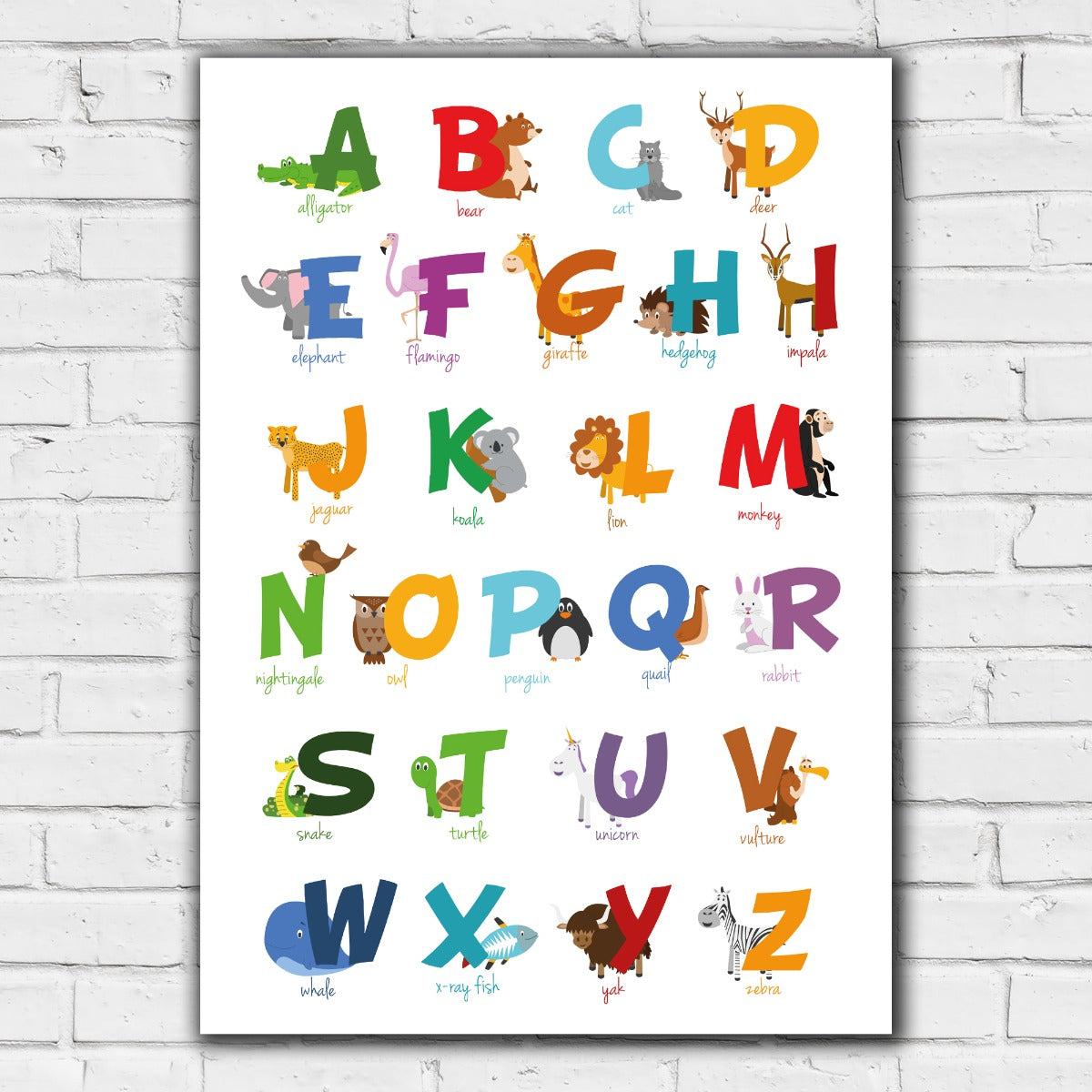 Printable Animal Alphabet R Kids Print - Animal Alphabet – www.themed.co.uk