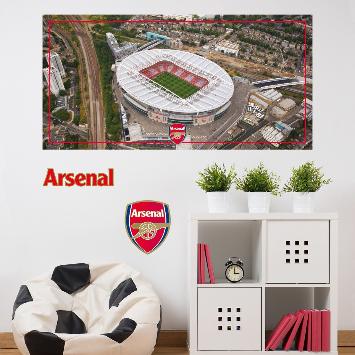 Arsenal FC - Sticker Officiel De Football Taille Unique Rouge Blanc Utsg10722 Arsenal FC - Sticker Officiel De Football Taille Unique Rouge Blanc Utsg10722