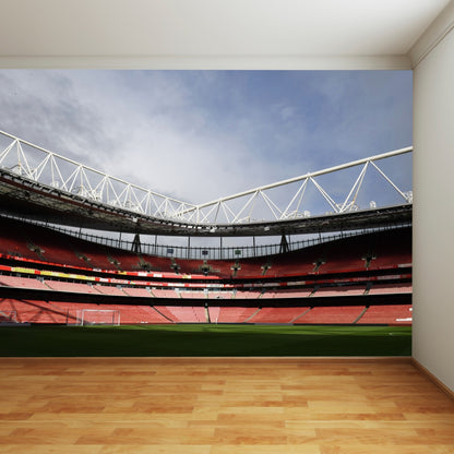 Arsenal FC Full Wall Mural - Empty Stadium Cloudy Sky