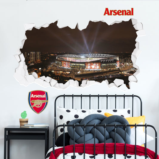 Arsenal Smashed Emirates Stadium Outside Lights Wall Sticker