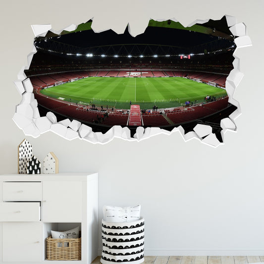 Arsenal FC - Stadium Night Time Before Game Broken Wall Sticker