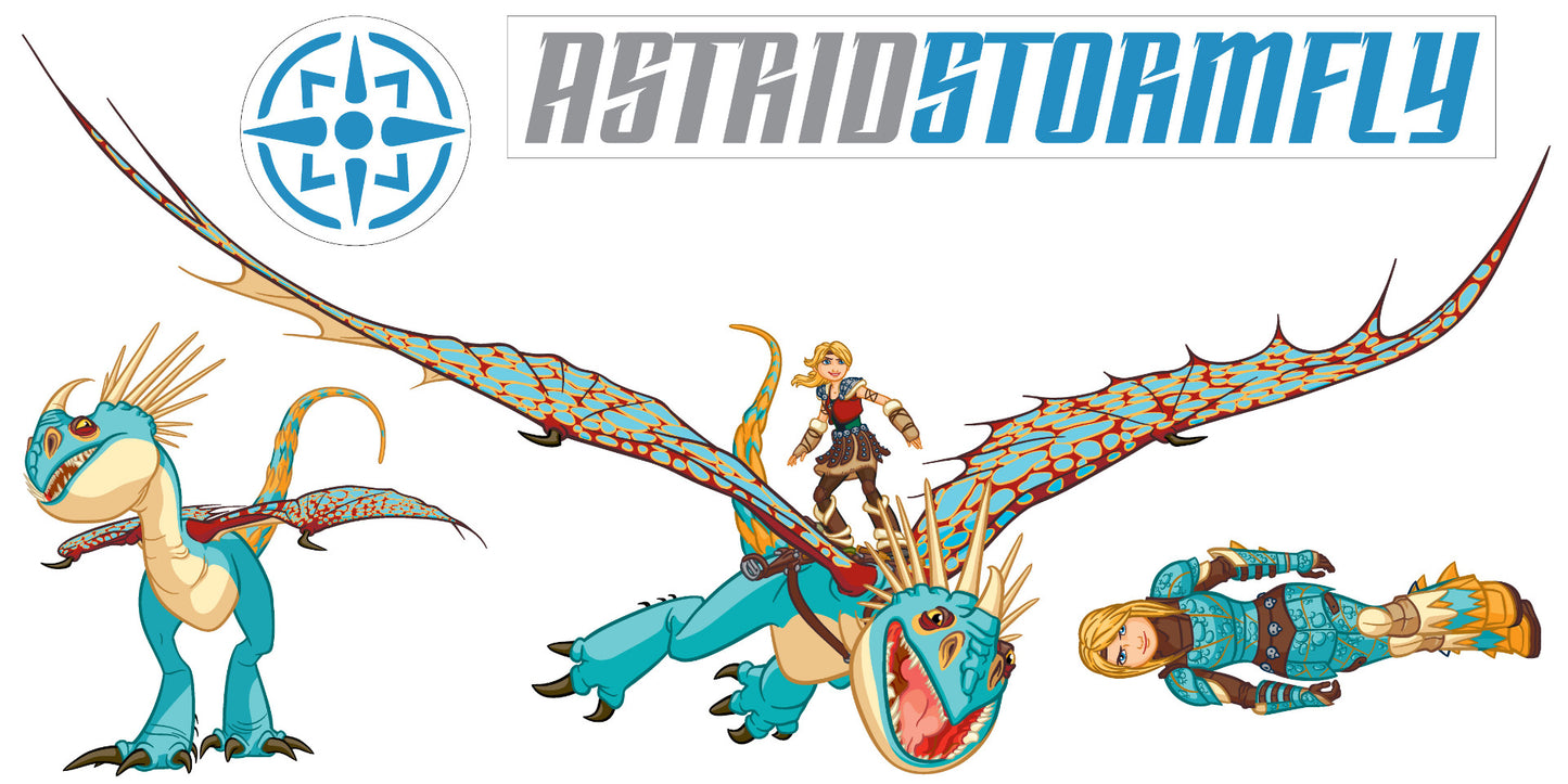 How To Train Your Dragon - Astrid & Stormfly Wall Sticker Set