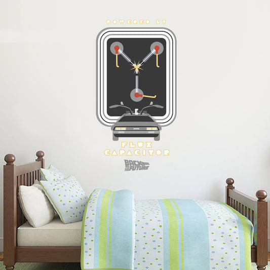 Back To The Future Wall Sticker Powered By Flux Capacitor