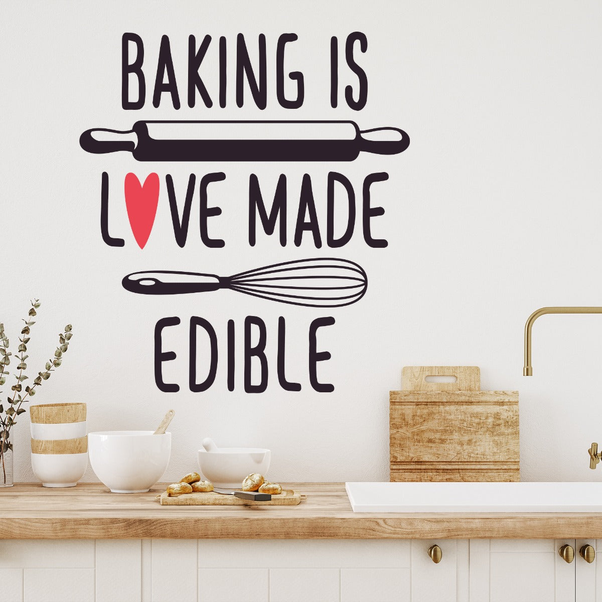 Kitchen Wall Sticker - Baking is Love Made Edible