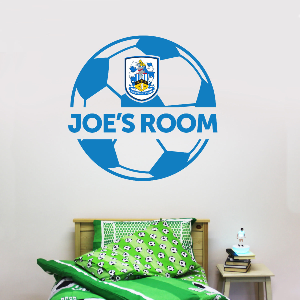 Huddersfield Town Ball Design Personalised Name Wall Sticker
