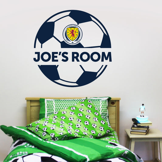 Scottish FA Personalised Name and Ball Wall Sticker
