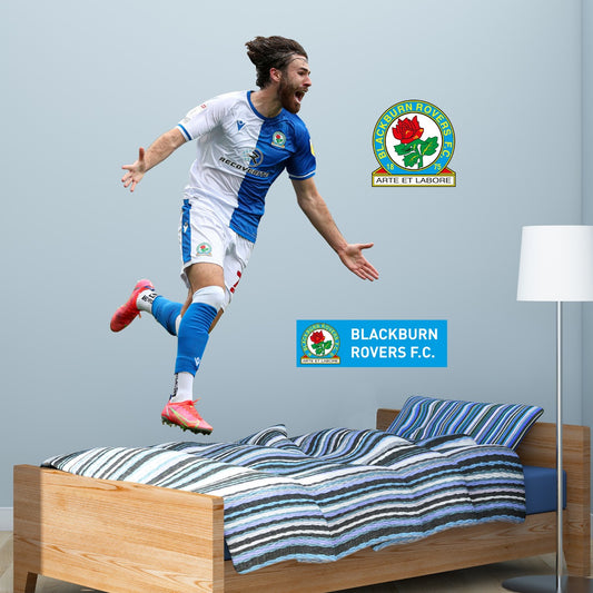 Blackburn Rovers F.C. - Ben Brereton Diaz Action Cut Out Wall Sticker + Decal Set