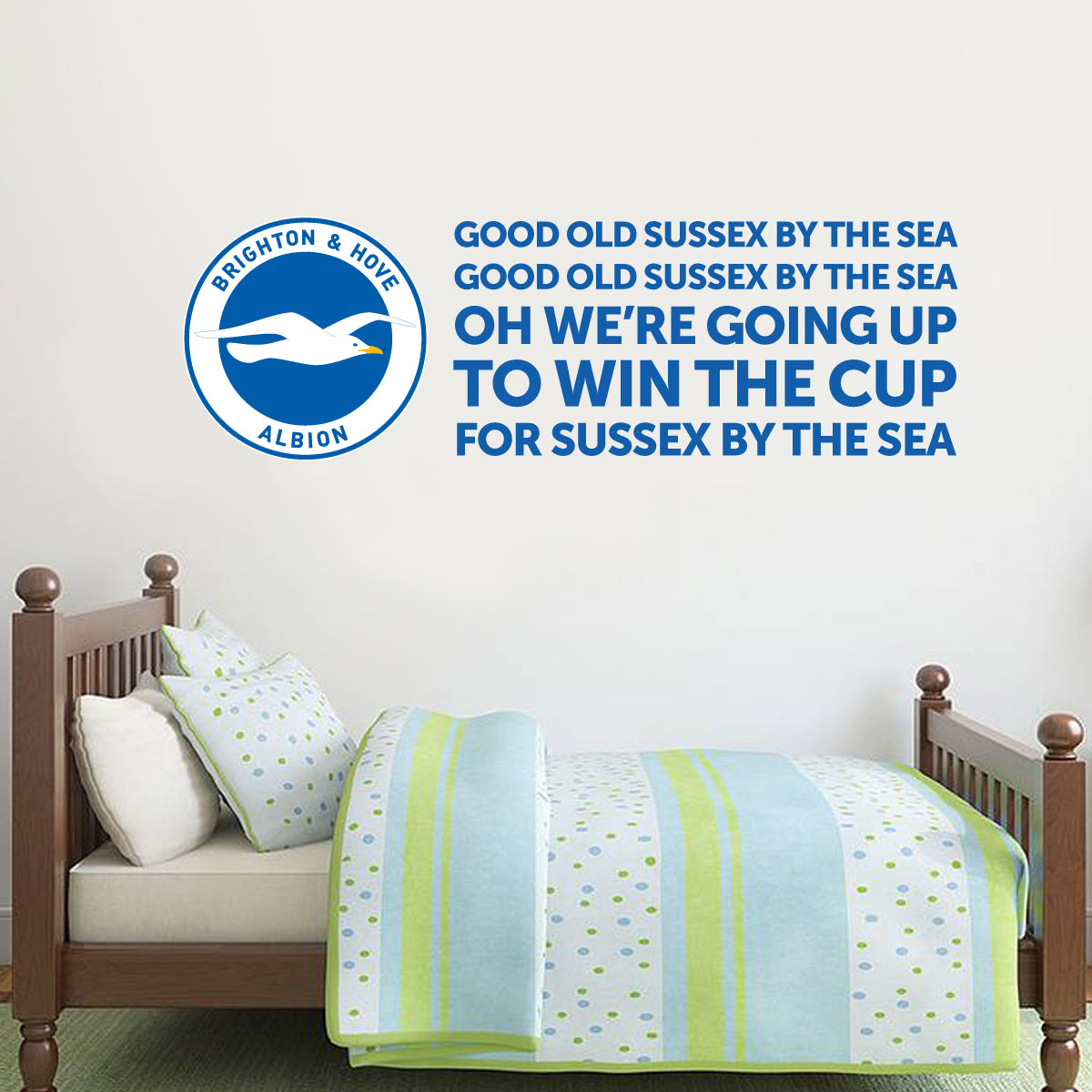 Brighton and Hove Albion Crest Song Wall Sticker