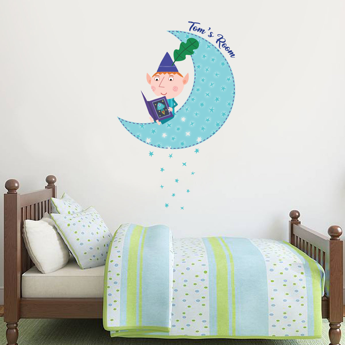Ben Hollys Little Kingdom Ben Personalised Moon Wall Sticker