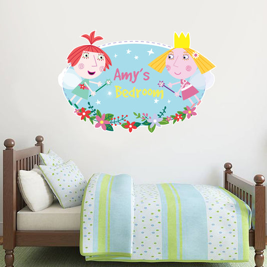 Ben Hollys Little Kingdom Holly And Strawberry Personalised Wall Sticker
