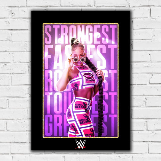 WWE Print - Bianca Belair Strongest Graphic Poster
