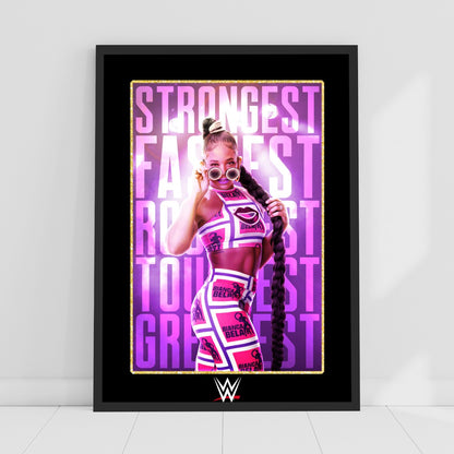 WWE Print - Bianca Belair Strongest Graphic Poster