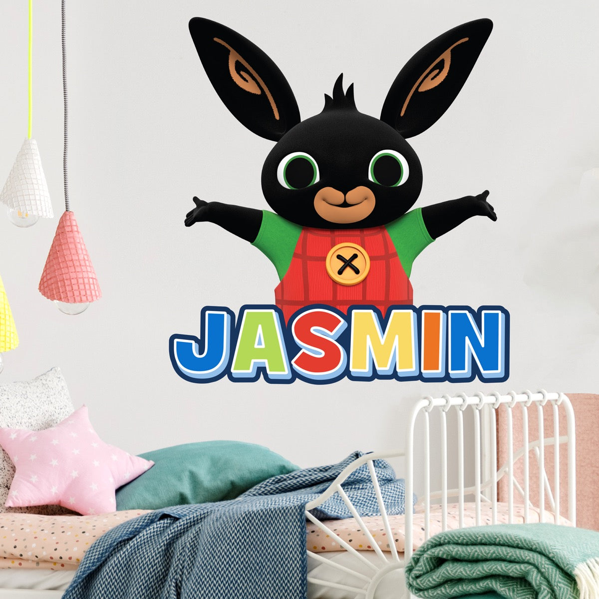 Bing Wall Sticker - Colourful Personalised Name Decal