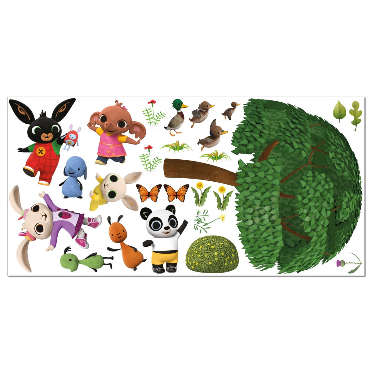 Bing Wall Sticker - Bing and Friends Outside Nature Wall Decal Set