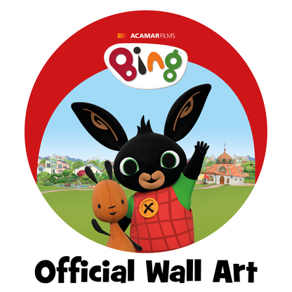 Bing Full Wall Mural - Bing Bunny Leading Conga Line in Park