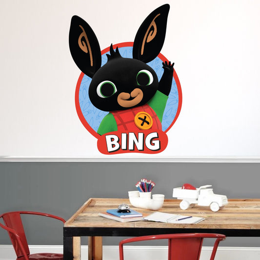 Bing Wall Sticker - Bing Waving Red Shape Wall Decal