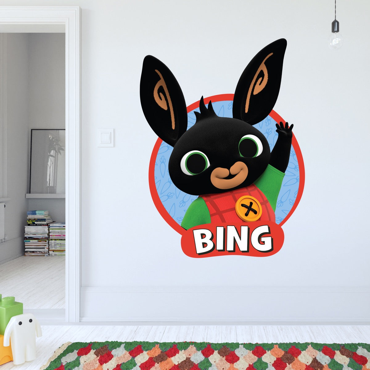 Bing Wall Sticker - Bing Waving Red Shape Wall Decal