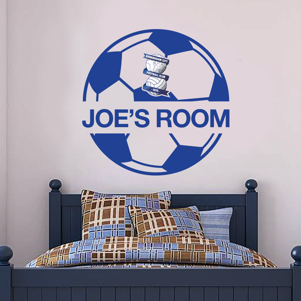 Birmingham City Ball Personalised Name Wall Sticker Club Badge Wall 